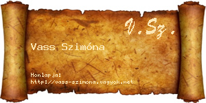 Vass Szimóna névjegykártya