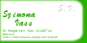 szimona vass business card